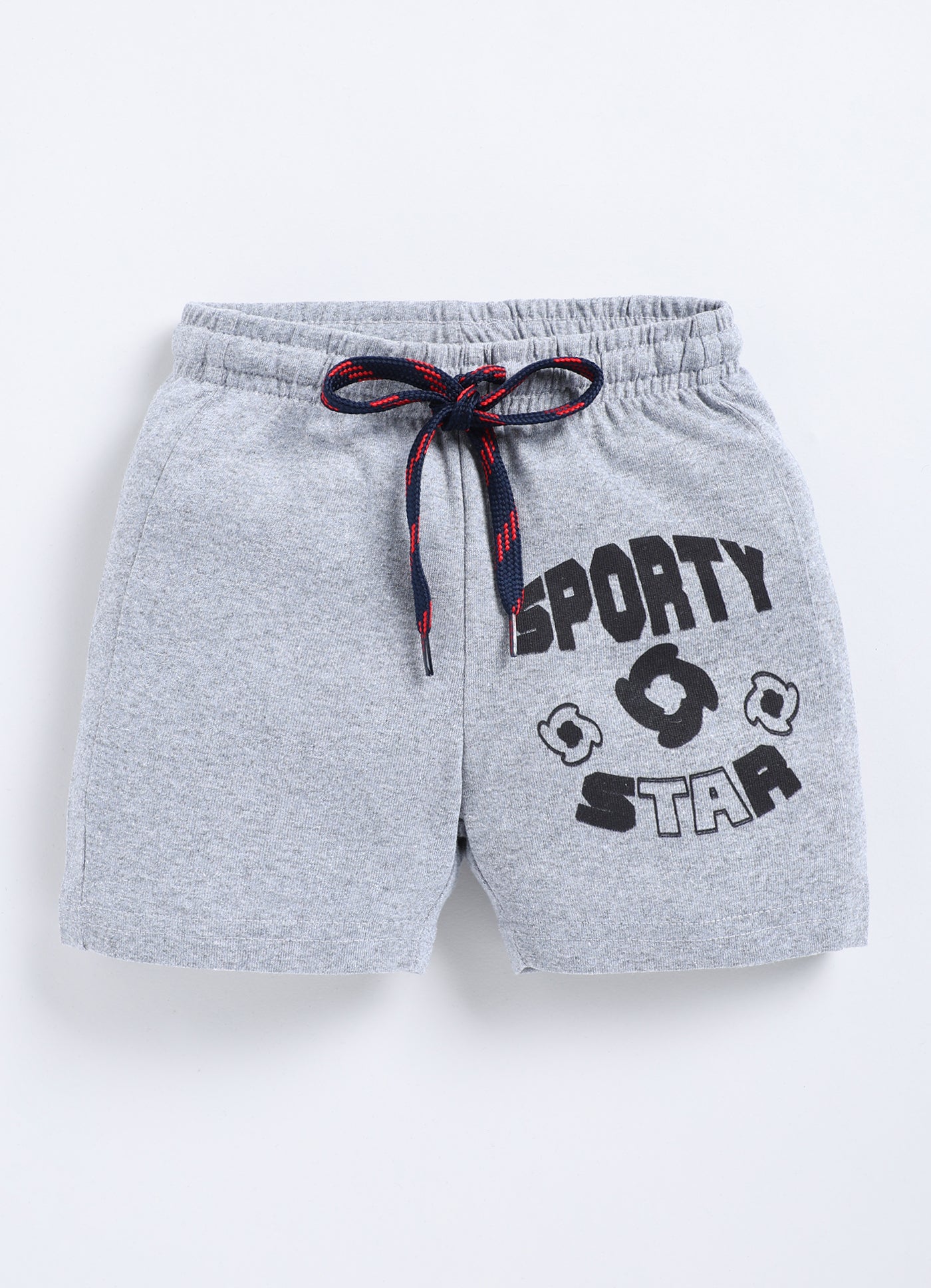 Grey Melange Shorts For Boys