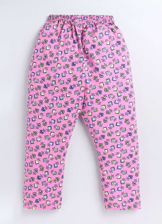 Picture Innovative Pink Cotton Pyjama Pants for Girls