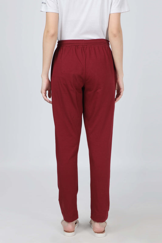 Women Rose Wine Yoga - Jogger Track Pant