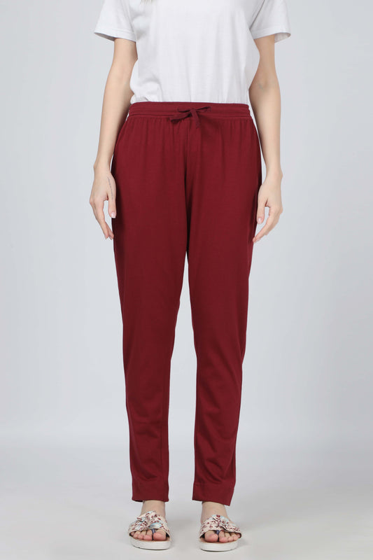 Women Rose Wine Yoga - Jogger Track Pant