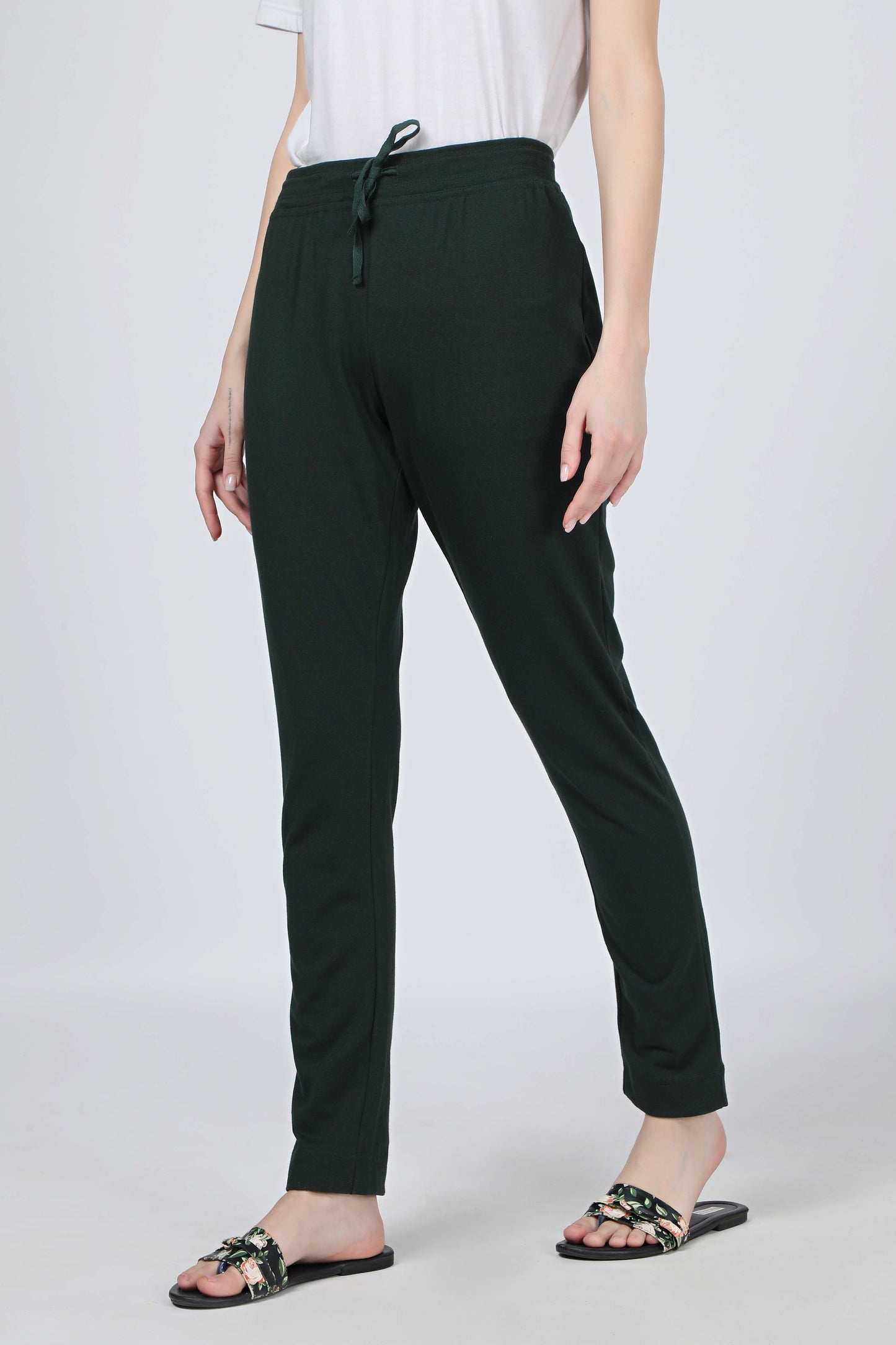 Women Emerald Green Yoga - Jogger Track Pant