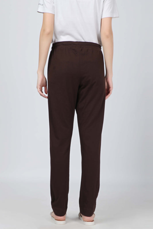 Women's Chocolate Brown Yoga Jogger Track Pants – Soft & Stretchable