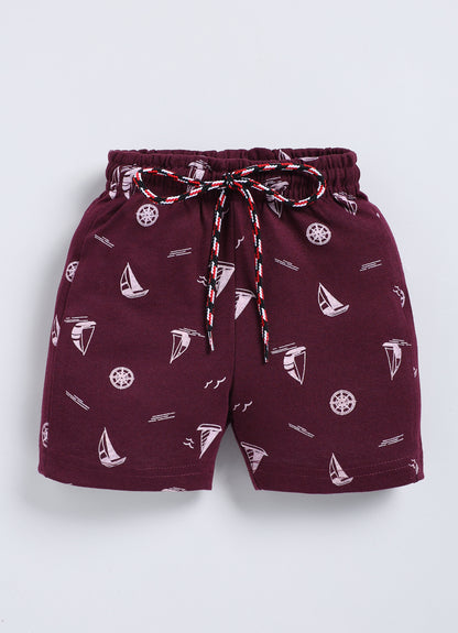 Maroon - Cotton Boys Shorts