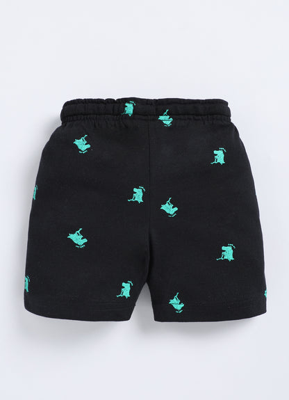 Black - Cotton Boys Shorts