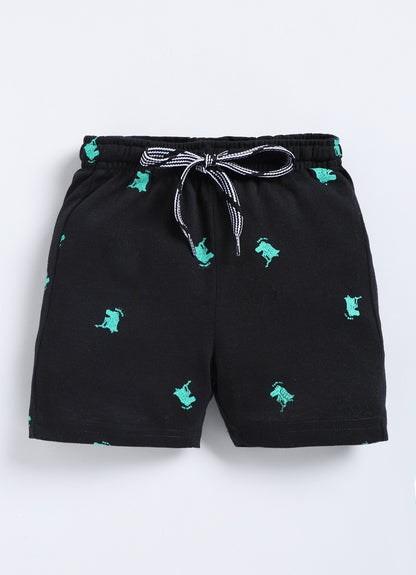 Black - Cotton Boys Shorts