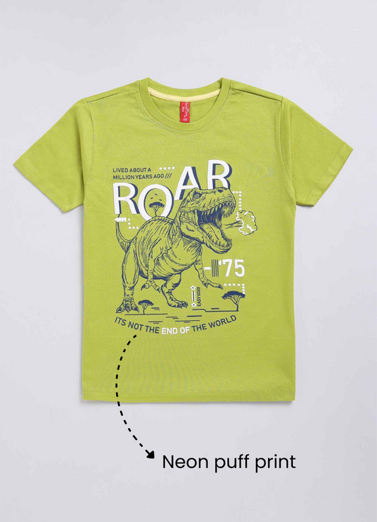 Roar Cotton Midnight Navy T-Shirt for Boys – Soft & Comfortable