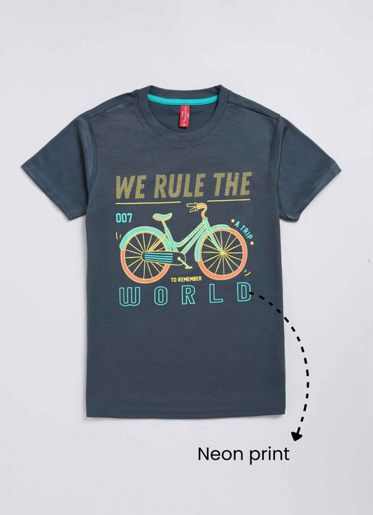 We rule the world cotton t-shirt for boys