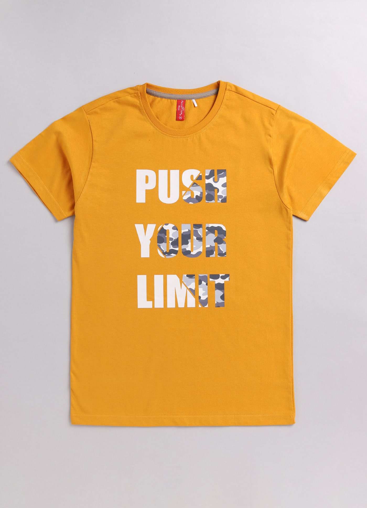 camouflage print cotton t-shirt for boys