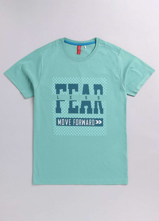 No fear print cotton t-shirt for boys