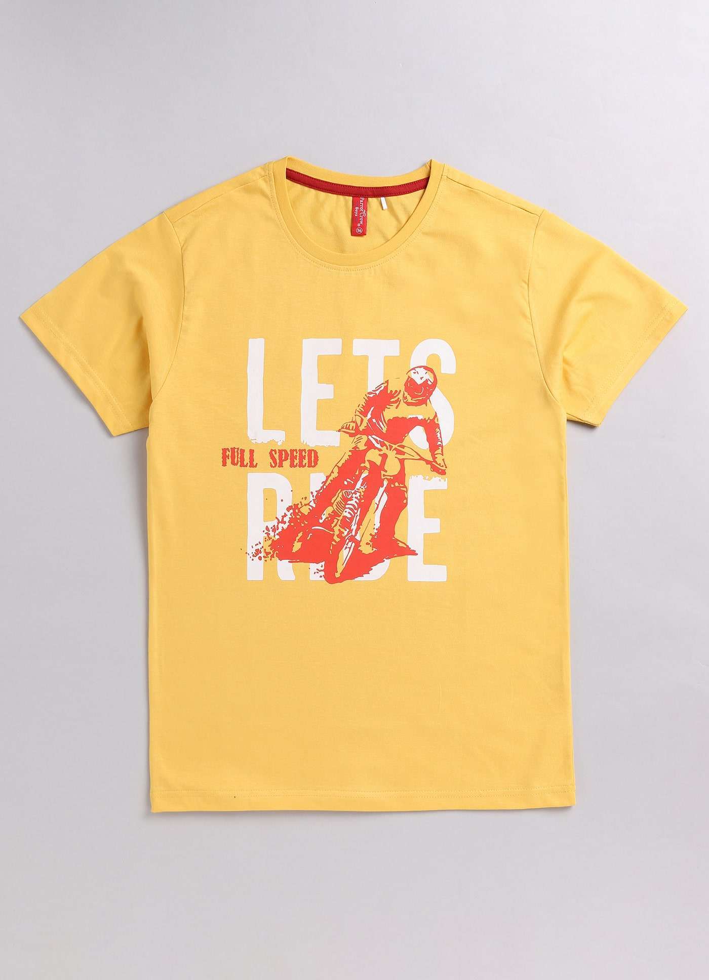 Racing concept cotton t-shirt for boys