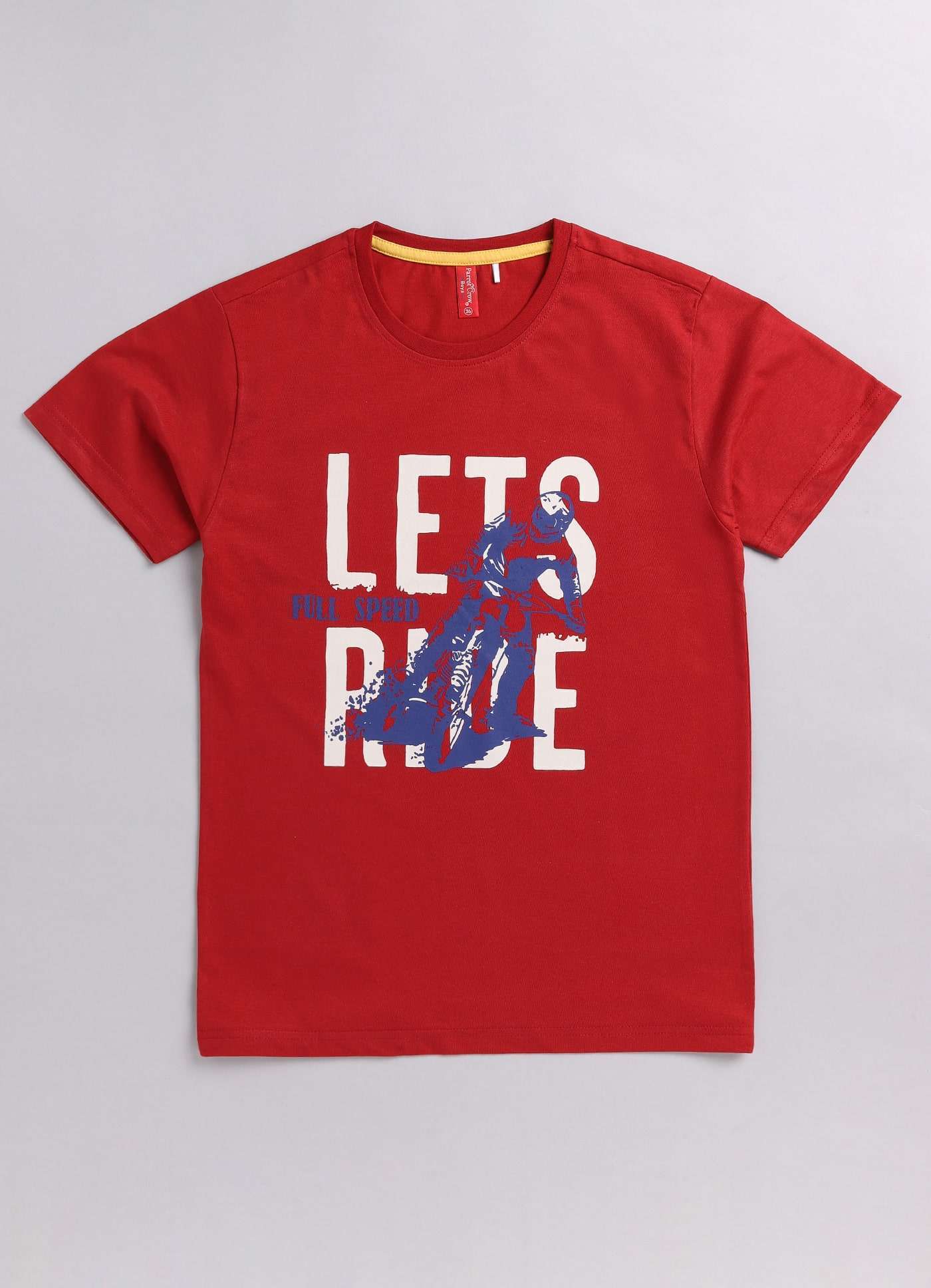 Racing concept cotton t-shirt for boys