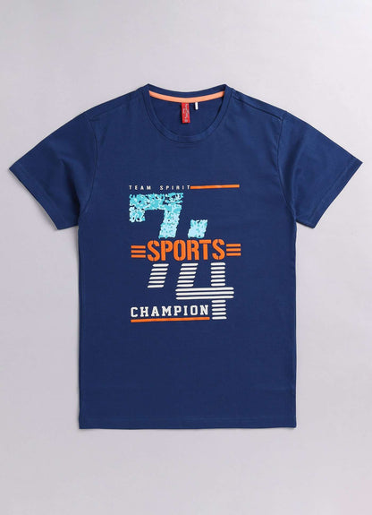 sports champion cotton t-shirt for boys