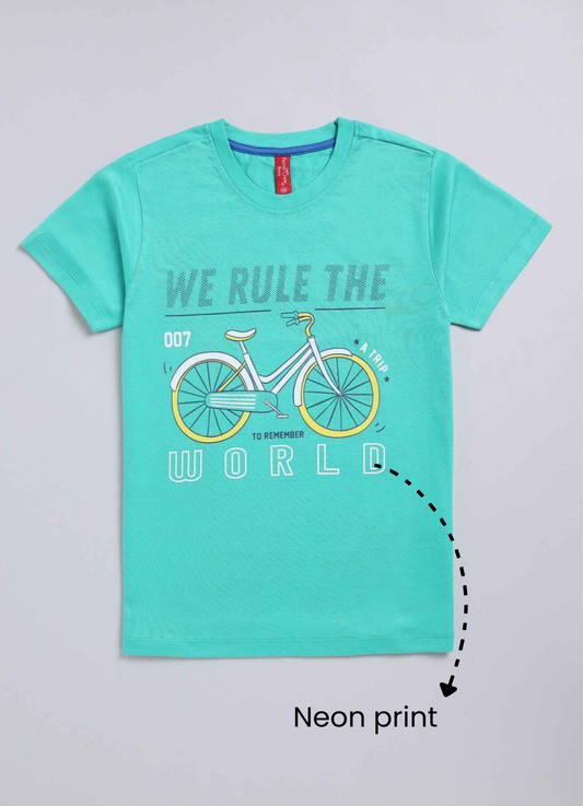 We rule the world cotton t-shirt for boys