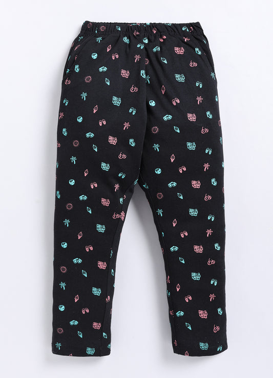 Black Cotton Pyjama Pants for Girls – Soft & Stylish Daily Wear