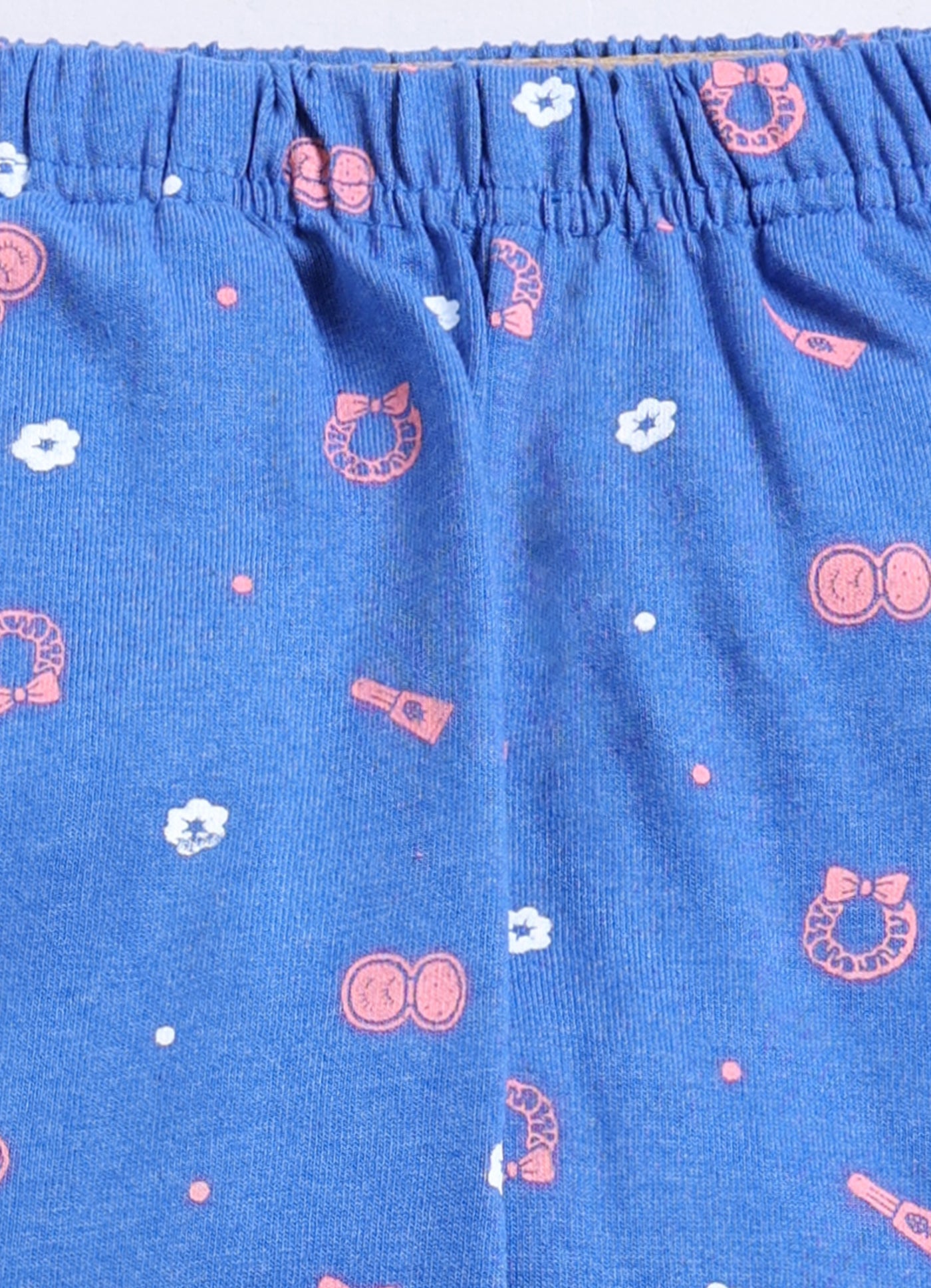 Blue Cotton Pyjama Pants for Girls