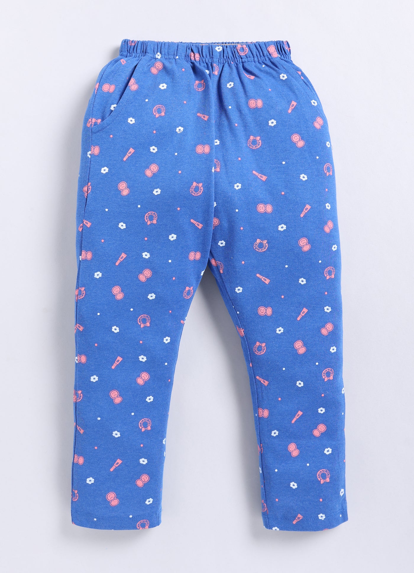 Blue Cotton Pyjama Pants for Girls