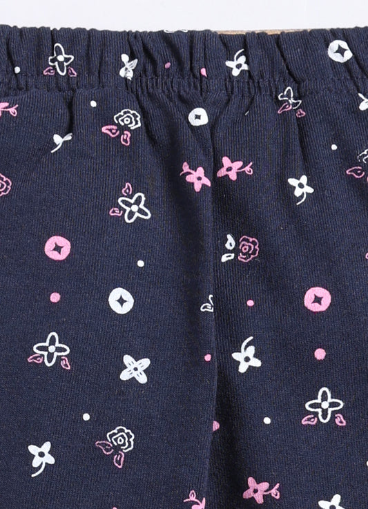 Navy Cotton Pyjama Pants for Girls