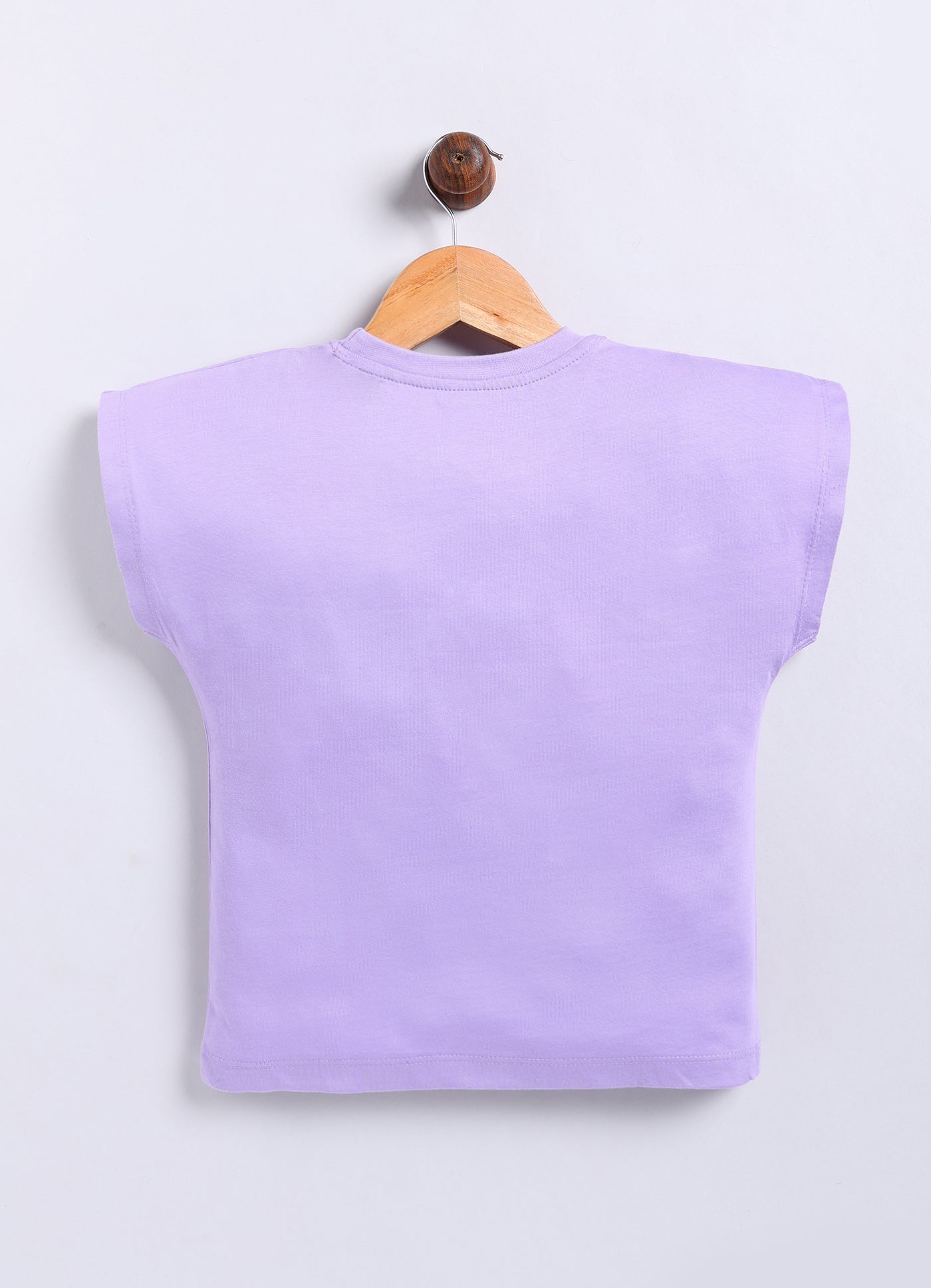 Cool print Cotton T-Shirt for Girls - Violet