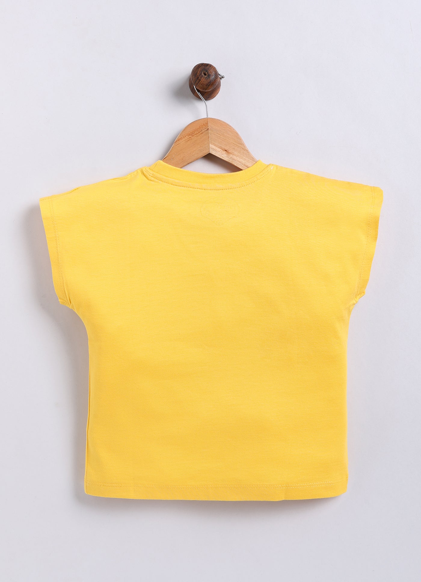 Super Cool Print Cotton T-Shirt for Girls - Mango Yellow