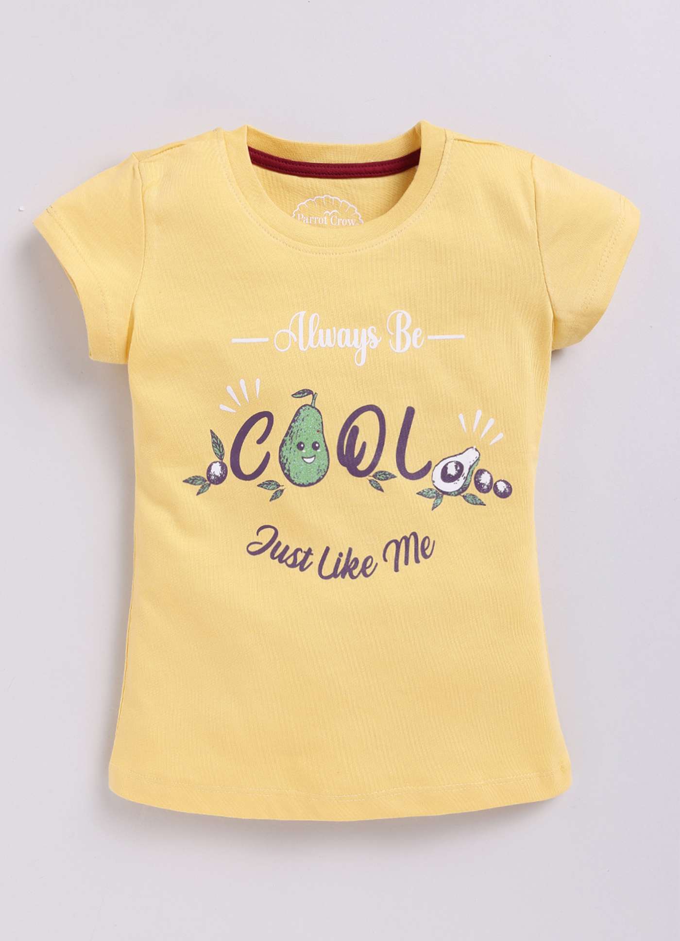 Always Be Cool Text Printed Cotton T-Shirt for Girls