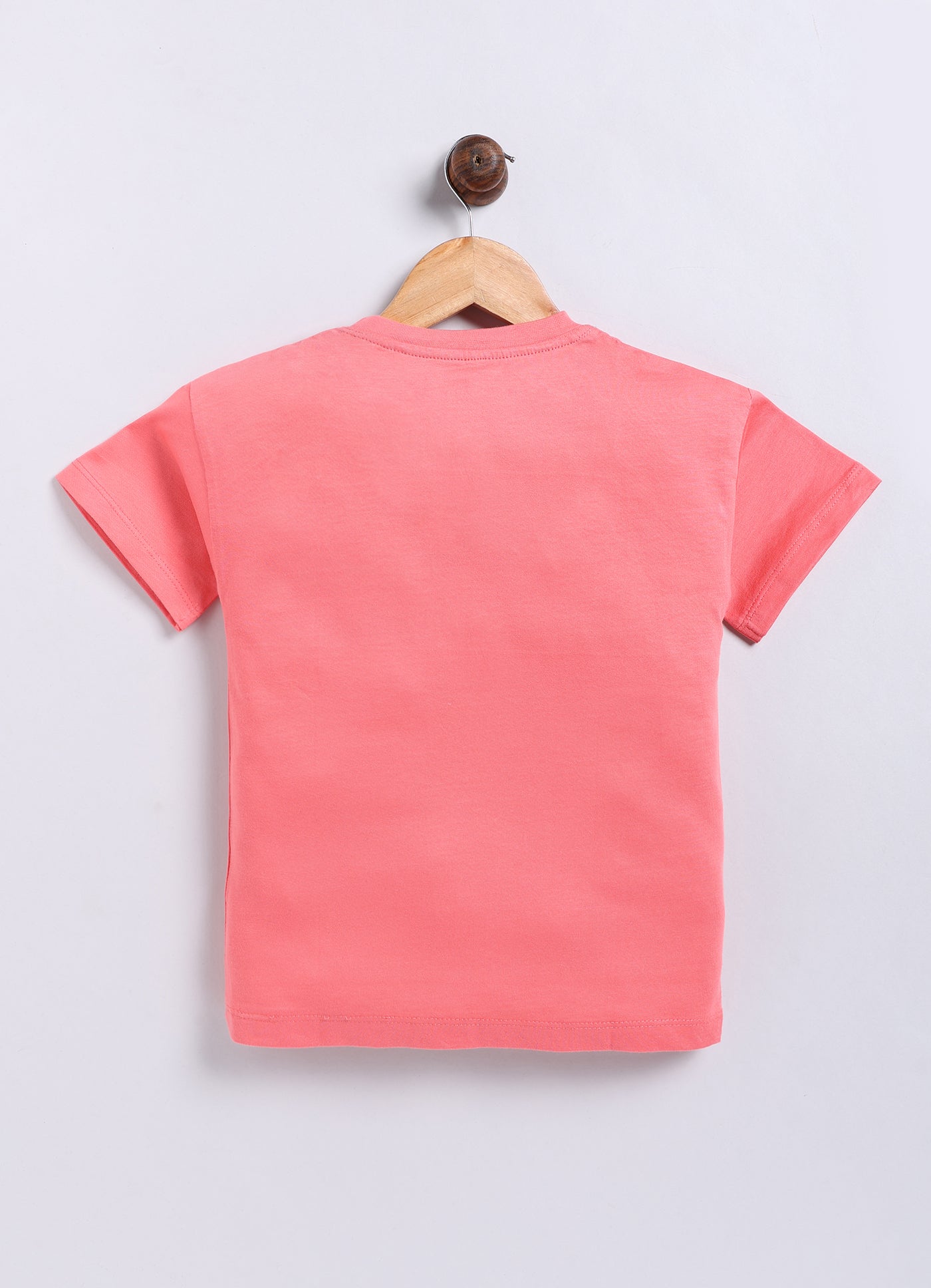 Endless Dreams Printed Cotton T-Shirt for Girls - Carrot Orange