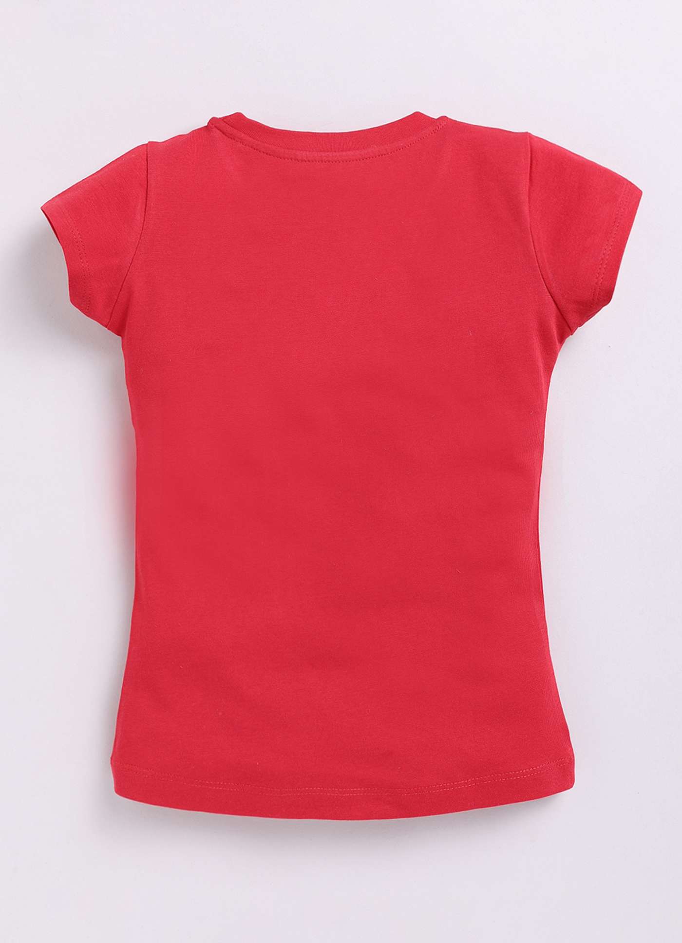 Mama Love Text Print Cotton Red T-Shirt for Girls – Soft & Stylish