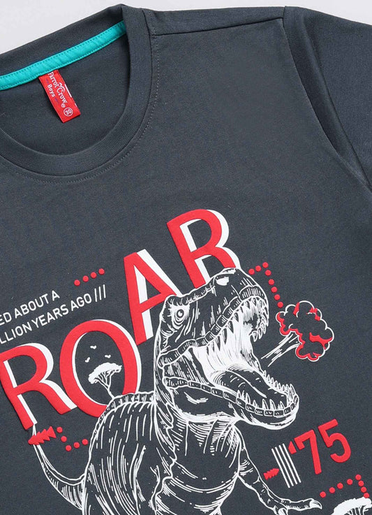 Roar Cotton Midnight Navy T-Shirt for Boys – Soft & Comfortable