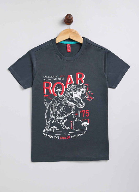 Roar Cotton Midnight Navy T-Shirt for Boys – Soft & Comfortable