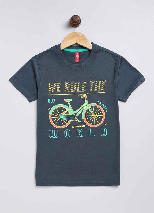 We rule the world cotton t-shirt for boys