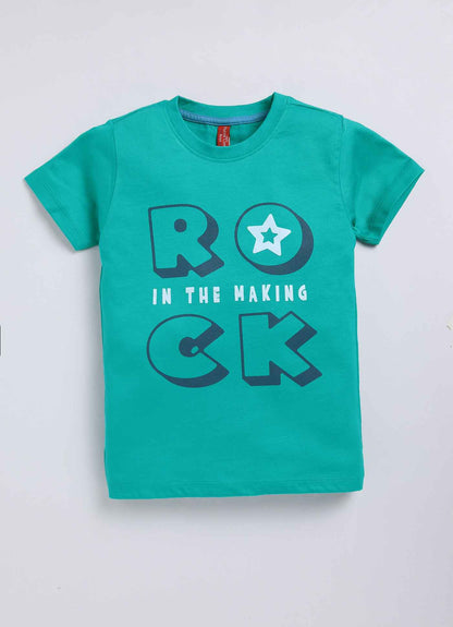 Rock in the making cotton t-shirt for boys