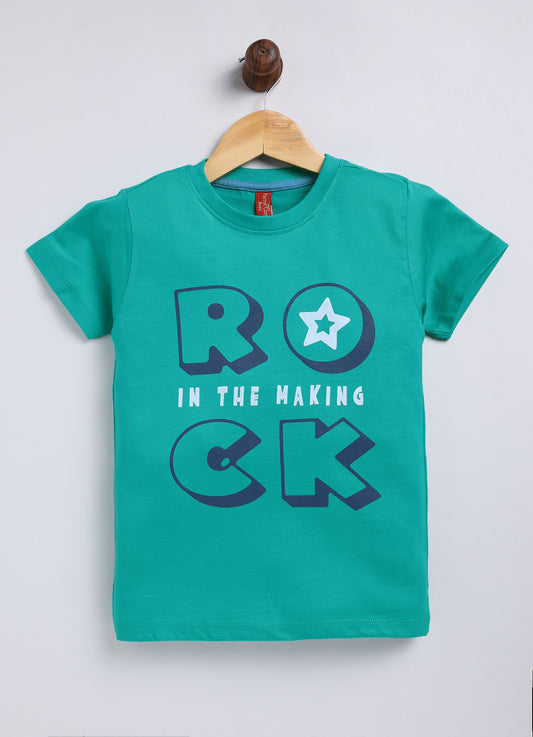 Rock in the making cotton t-shirt for boys