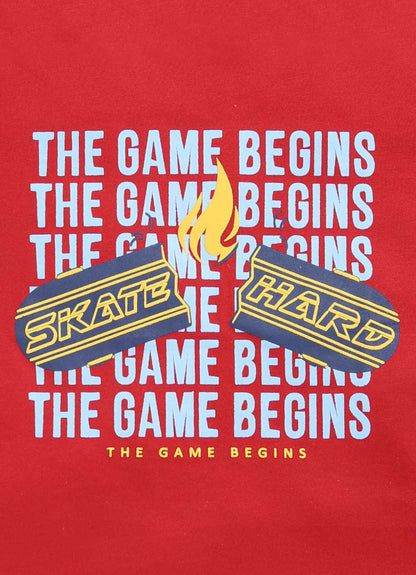 The game begins cotton t-shirt for boys