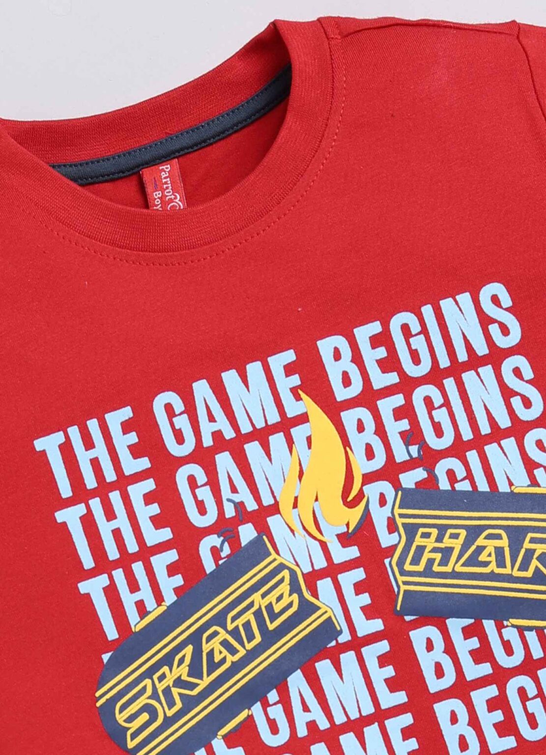 The game begins cotton t-shirt for boys