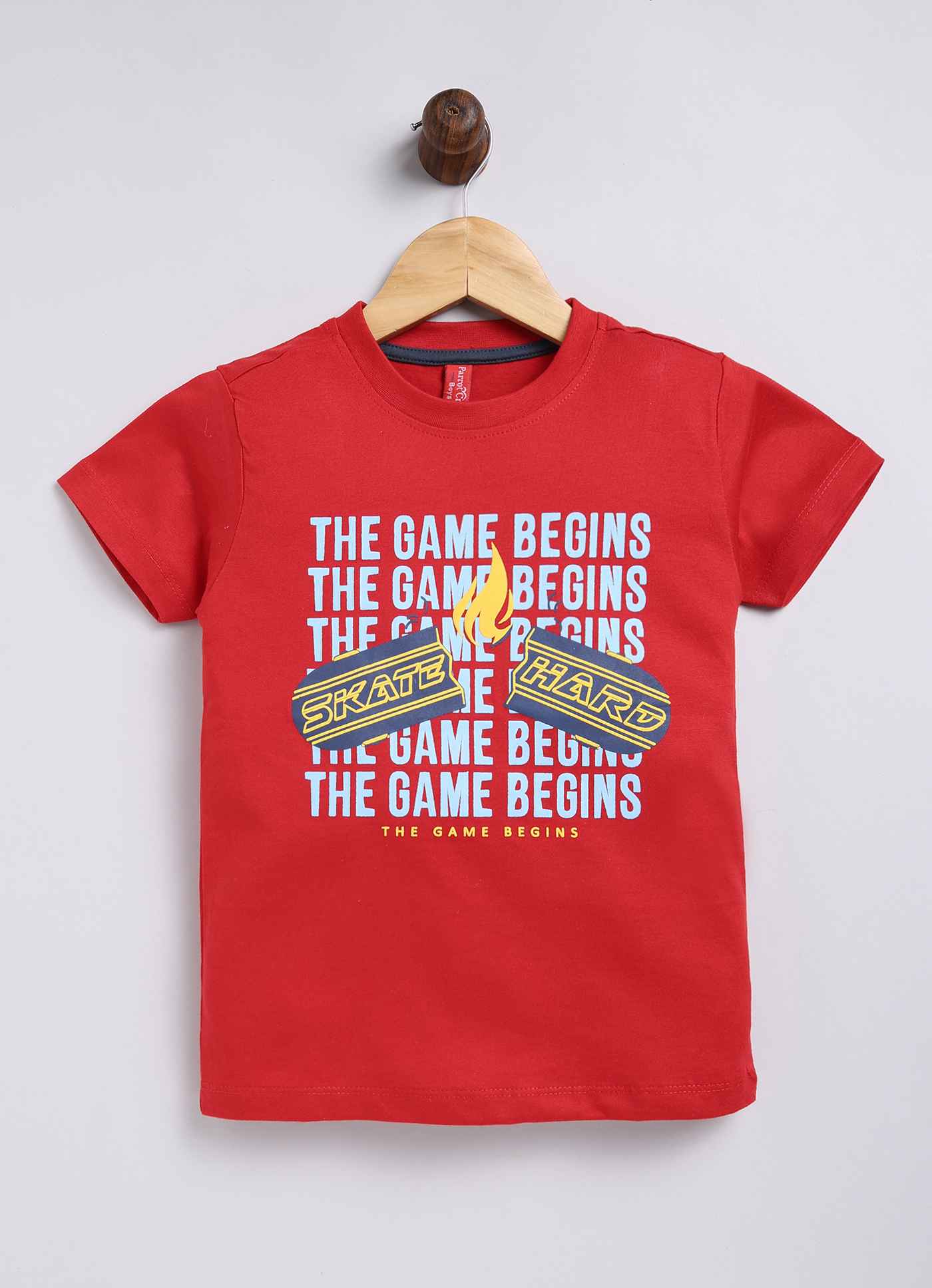 The game begins cotton t-shirt for boys