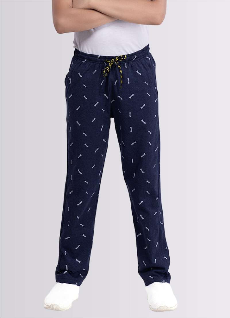 Adventure Print Navy Melange Jogger Track Pants for Boys – Trendy & Comfortable