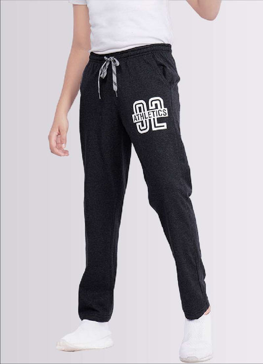 Athletics Print Black Melange Jogger Track Pant for Boys