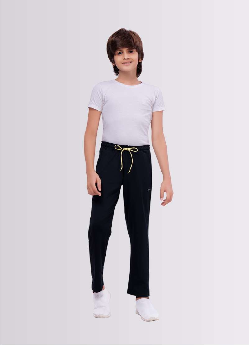 Dark Grey Color Polyester Lycra Jogger Track Pant for Boys