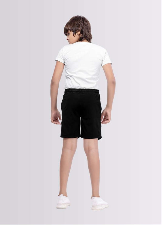 1962 Printed Black Color Polyester Lycra Shorts for Boys