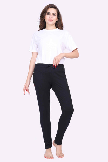 Women Stylish Black Color Yoga - Jogger Track Pants