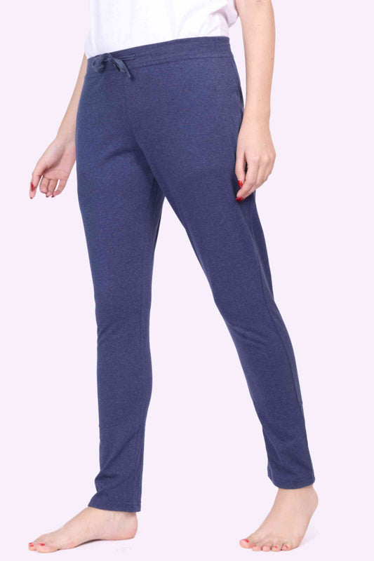 Women Navy Melange Bliss Yoga - Jogger Track Pants