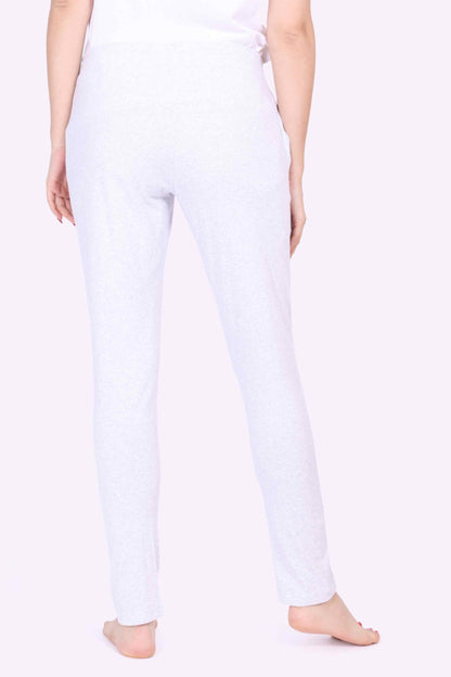 Women Winter Ecru Melange Yoga - Jogger Track Pant