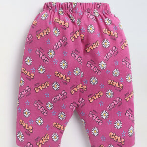 Blue Lagoon Colour Printed 3/4th Girls Pyjama Capri Pant - Parrot Crow